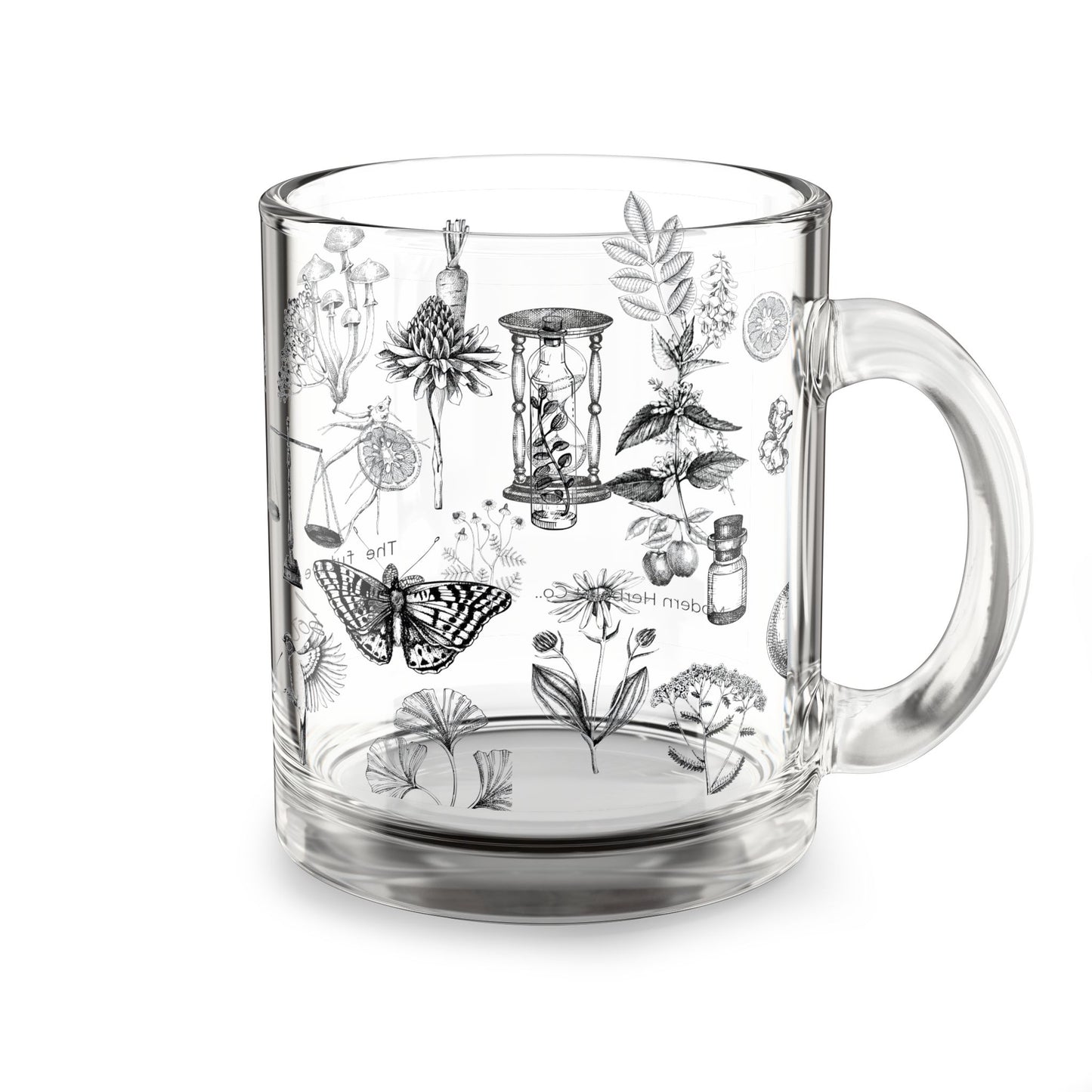 Botanical Glass Mug | Future is Botanical Design | Perfect Gift for Nature Lovers