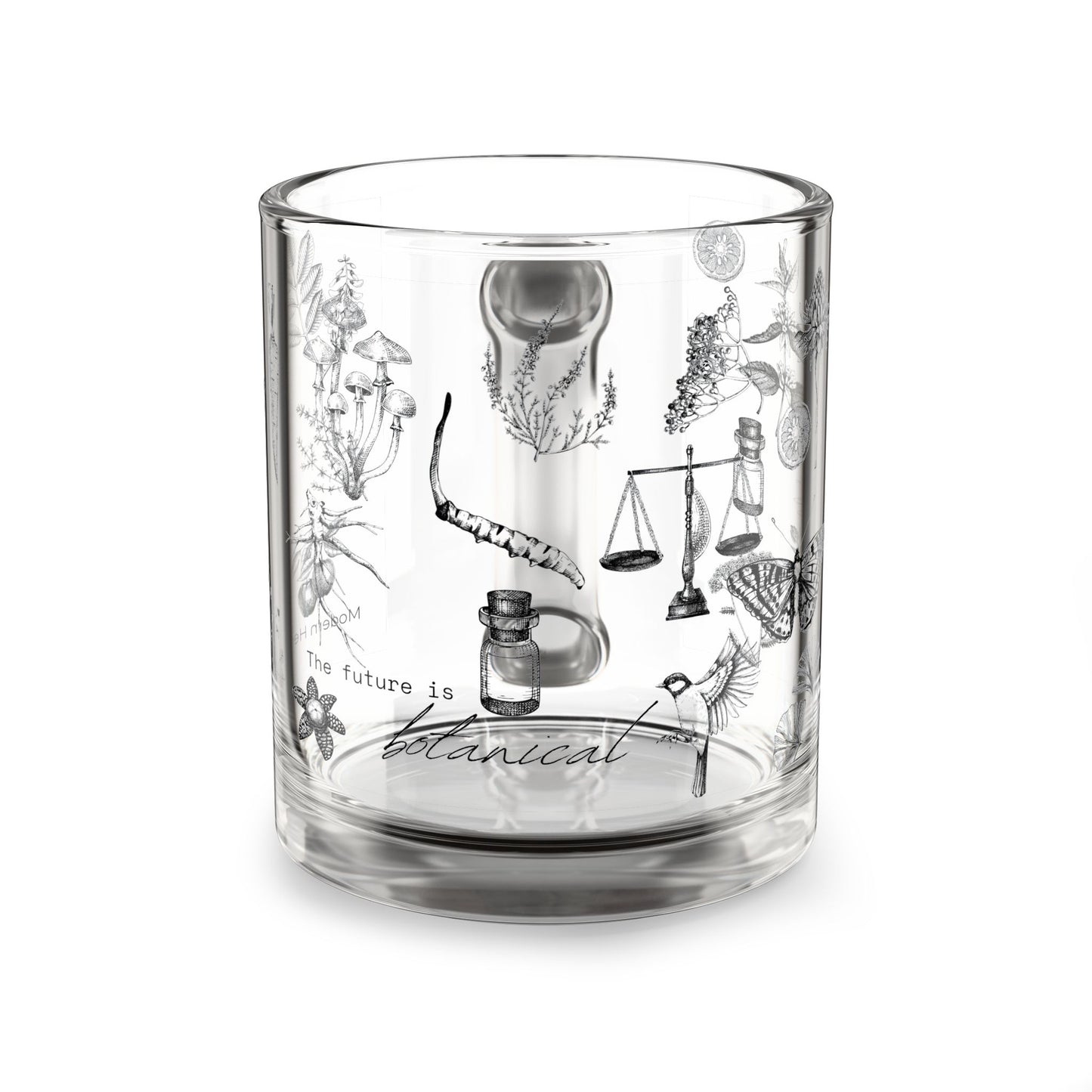 Botanical Glass Mug | Future is Botanical Design | Perfect Gift for Nature Lovers