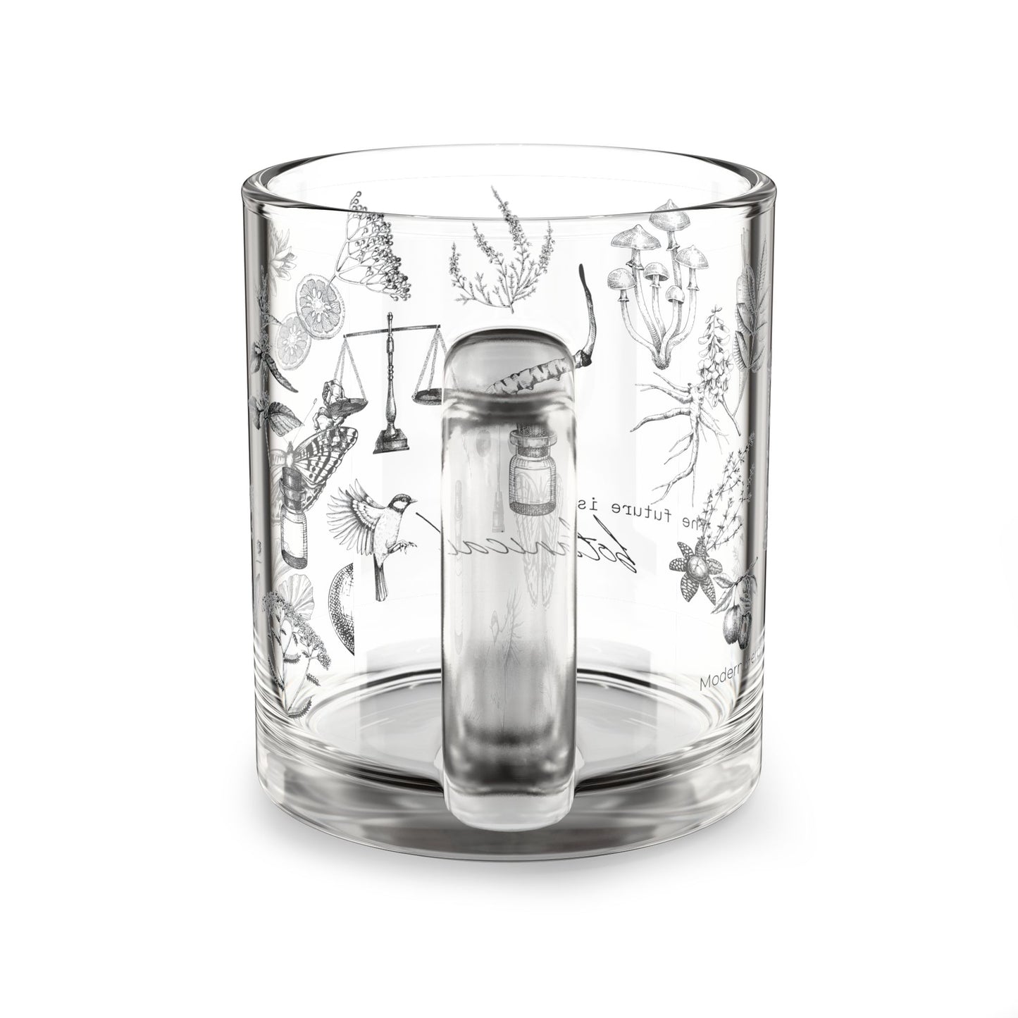Botanical Glass Mug | Future is Botanical Design | Perfect Gift for Nature Lovers