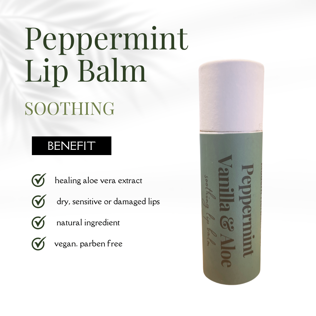Peppermint Vanilla Aloe Lip Balm