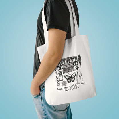 Herbalist's Cotton Tote Bag - Eco-Friendly Reusable Canvas Bag for Nature Lovers