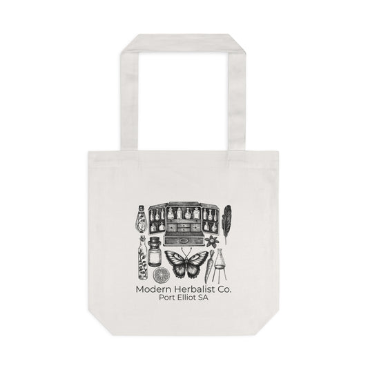 Herbalist's Cotton Tote Bag - Eco-Friendly Reusable Canvas Bag for Nature Lovers